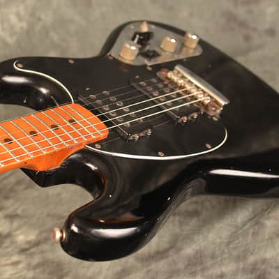 Music Man Vintage Stingray 1 Electric Guitar 1977 Ebony w Hardshell Case image 6