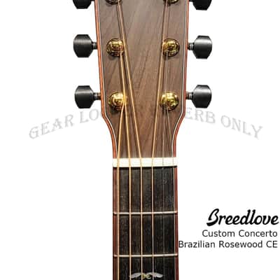Breedlove Custom Shop Concerto Bearclaw Sitka Spruce & Brazilian rosewood acoustic electric guitar #28629 image 9