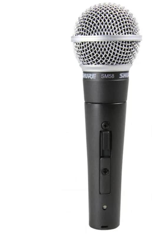 Shure SM58S Dynamic Cardioid Vocal Microphone with on off Switch Zipper Bag &amp; Mic Clip image 1