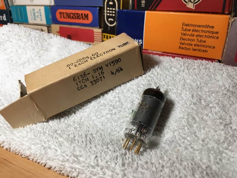 1 x NOS 6136 Premium Top Shelf Low Noise Special Grade 6AU6/EF94/6au6a ~ SonyC800/g Altec21 WarmAudio Cal Stam + More ~ Musical Detailed Clarity Warm Bass ~ Military Selection image 1