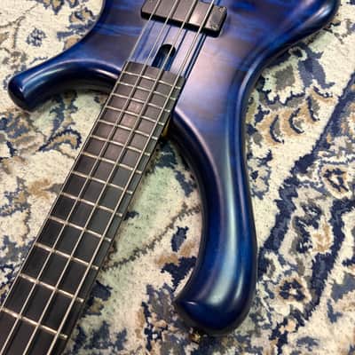 Marleaux Consat Custom 4 2014 - Quilted Maple Top - Trans Blue Hi-end Bass Guitar image 2