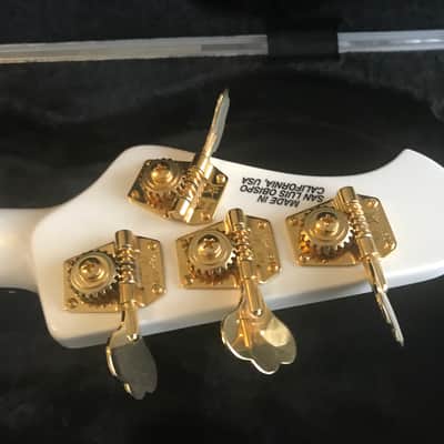 Ernie Ball Music Man Stingray 4H Limited Edition Gilded White PDN Classic 2012 Gilded White and gold image 4