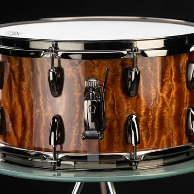 The Seven Six Drum Company Waterfall Bubinga Ultra Thin Reso Series 7x14 Custom Solid Stave Snare Drum image 2