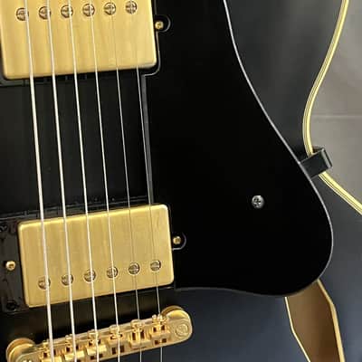 Epiphone Emily Wolfe Sheraton w/ PICKGUARD / Black Aged Gloss w/EpiLite Case Excellent image 6