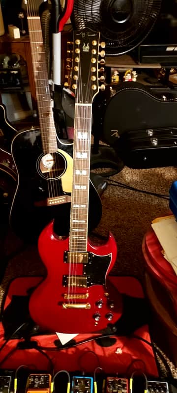 Jay Turser SG style 12 string Red image 1