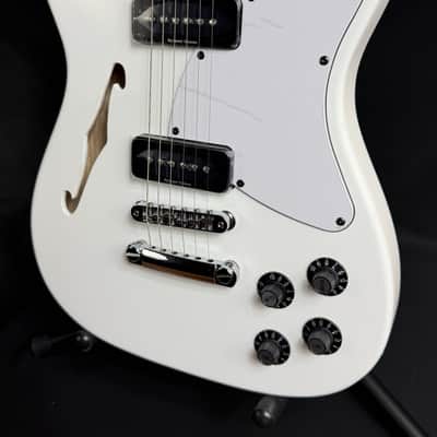 Fender Jim Adkins JA-90 Thinline Telecaster Electric Guitar Gloss White (507) image 4