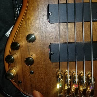 Ibanez SR1200E-VNF Premium 5-String Bass Left Handed 2010s Vintage Natural Flat image 14