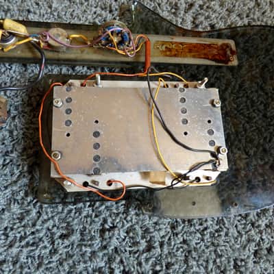 Hayman 40/40 Bass complete original pickguard w. pickups/potis 1973 image 2