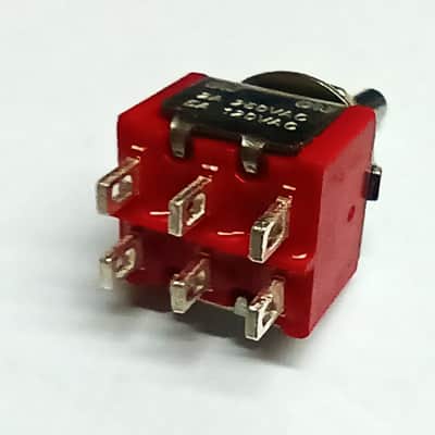 Mini Switch DPDT SHORT LEVER ON-ON 2-Position Coil Split Phase Reversal Series Parallel image 2
