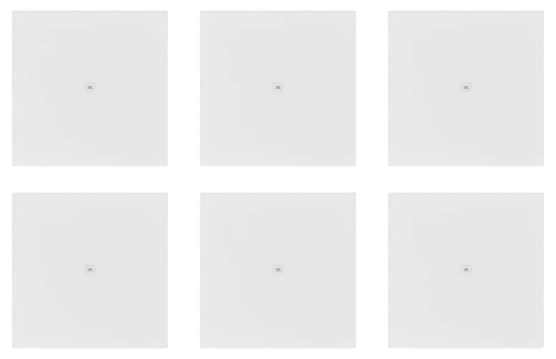 (6) JBL MTC-414SG White Square Grilles for Control 412 / 414 Ceiling Speakers image 1