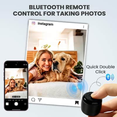 Ultra Compact Bluetooth Speaker, Mini Wireless Stereo Speaker with Selfie Remote, Hands-Free Calling & Portable Design image 4