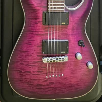 Excellent condition Schecter C-1 Platinum with Rosewood Fretboard 2022 - Present - Satin Purple Burst image 1