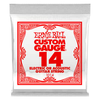 .014 Custom Gauge Plain Steel Single String Electric Or Acoustic Guitar Strings Specially Tempered image 1