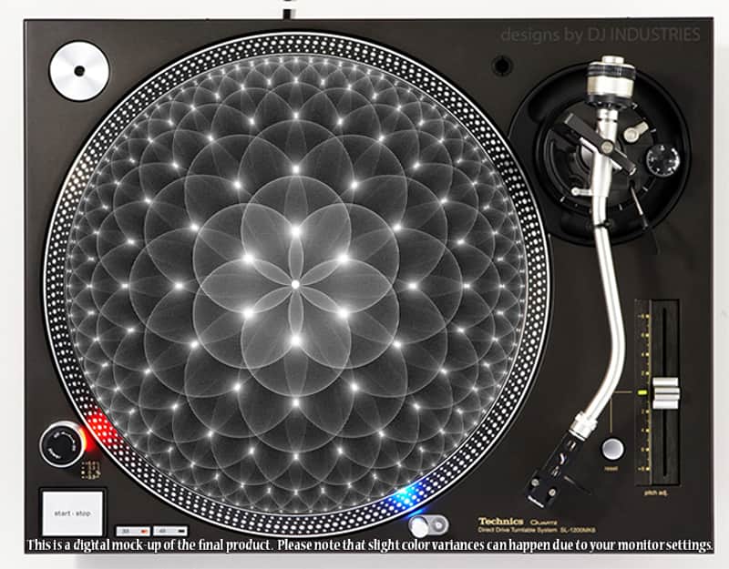 DJ Industries - Tungsten Mandala - DJ slipmat for vinyl LP record player turntable image 1