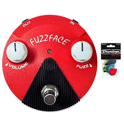 Dunlop FFM6 BAND OF GYPSYS FUZZ FACE MINI FX Pedal With Dunlop 12 Pick Variety Pack image 1