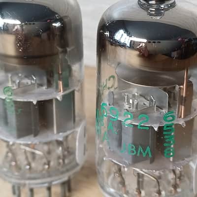 Nice NOS  perfectly matched pair of USN CHS SYLVANIA 6922 USA made e88cc ecc88  6DJ8 like PHILIPS ECG JANSAME CODE fully tested Double stage getter. image 7