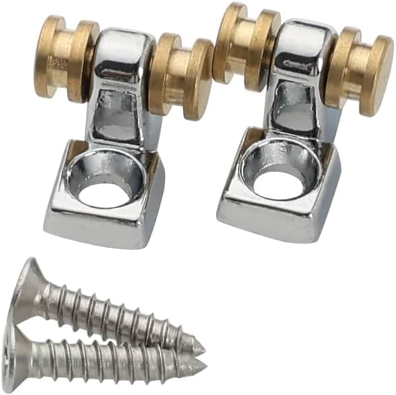 2 PCS Roller String Retainer String Trees for Electric Guitar Roller String Trees Roller String Guides Fit for Strat St Tele Telecaster Electric Guitar Replacement Parts Chrome image 1
