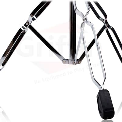 Drummer's Throne Seat, Snare Drum Stand & Straight Cymbal Stand Hardware Set (3 Piece Kit) by GRIFFIN | Comfortable Percussion Chair & Lightweight Mount for Standard Drums, Tom-Toms & Practice Pad image 4