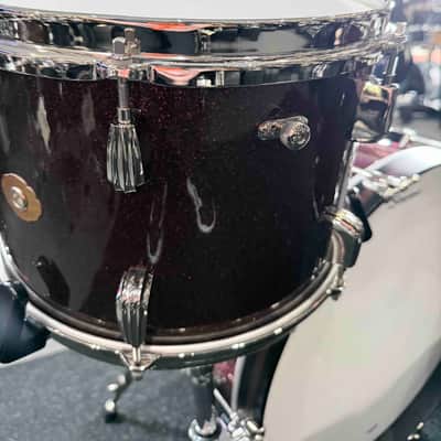 ~NEW!~ 2026 Slingerland RadioKing Mahogany/Poplar/Mahogany 3-Piece 13/16/22 Drum Kit Set in Maroon Glass Glitter with Nickel Hardware image 9