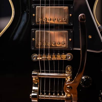 Gibson Custom Shop Murphy Lab 1957 Les Paul Custom Reissue 3-Pickup Bigsby Light Aged Electric Guitar 2023 - Ebony image 6