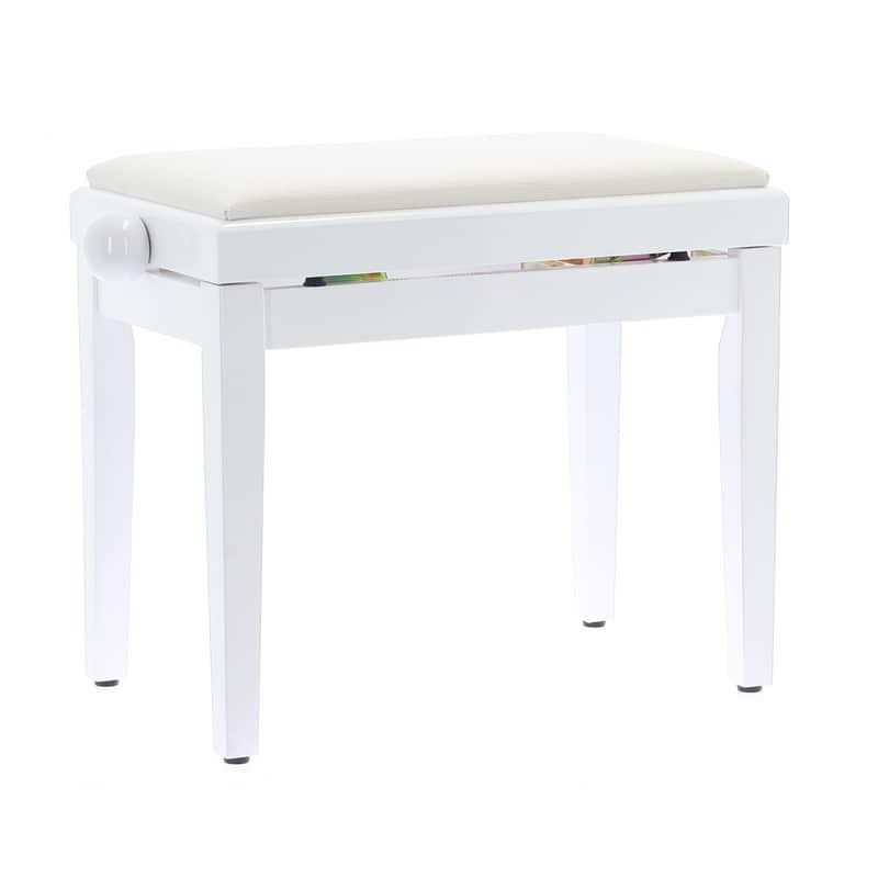 Quik Lok PB/010 WH S Panca in Legno Bianco Satinato per Pianoforte image 1