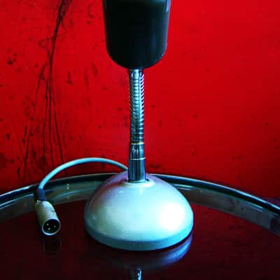 Vintage 1950's Altec 633A dynamic microphone "Salt Shaker" w period stand & cable High Z PROP # 2 image 1