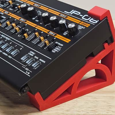 Roland JP-08 Boutique Digital Synthesizer Sound Module With Red Color 30 Degree Angled Stands image 5