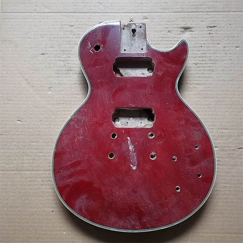 Red Les Paul Style Guitar Body DIY Project image 1