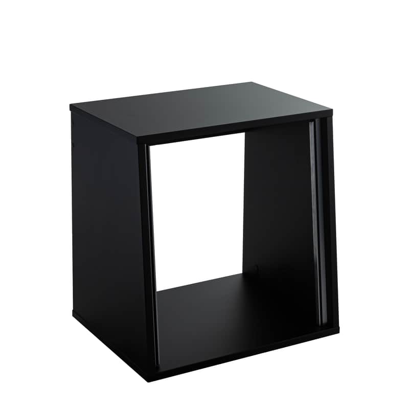 MUSIC STORE Studio Rack 12HU Black Angled - Studio Rack image 1
