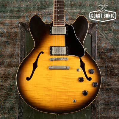 1993 Gibson ES-335 Dot Semi-Hollow Guitar Vintage Sunburst w/case image 6