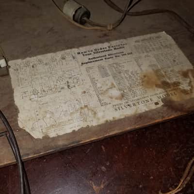 Silvertone 5731 Portable Record Cutting Lathe 78 RPM 6V6 Amp Recorder Radio PA 109.359 Bad Crystal mic 1940 - Stained Wood image 20