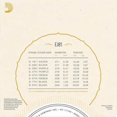 D'Addario EJ81 Irish Bouzouki Strings For Various Scales image 2