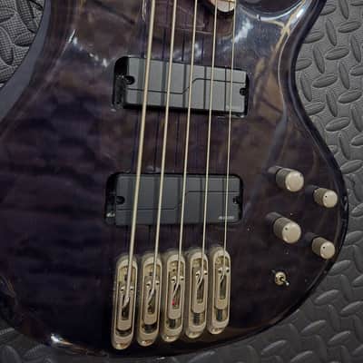 Ibanez BTB405QM-TK with Fishman Fluence Pickups - Standard 2001 - 2007 - Transparent Black 5 string image 3