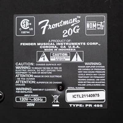 Fender Frontman 20G Amplifier image 8