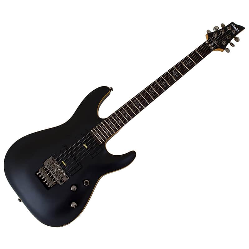 Schecter Demon-6 FR guitar in Aged Black Satin B-Stock 0310 image 1