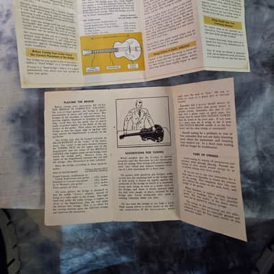 Vintage RARE 1950 -1965 Harmony Guitar Care Brochures Case Candy image 3