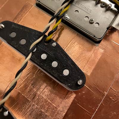 Lambertones Triple Shot w/ Crema Humbucker Stratocaster Loaded Pickguard image 6