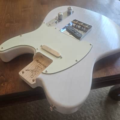 Warmoth Nitro Blonde Telecaster Body, Ash, Fully Loaded! 2020's - White Blonde image 7