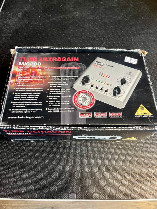 Behringer Tube Ultragain MIC200 Vacuum Tube Modeling Preamplifier 2012 - Present - Standard image 1