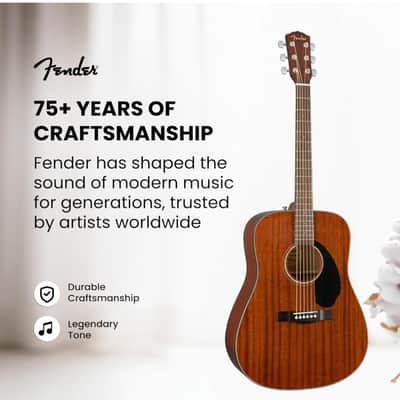 Fender CD-60S Solid Top Acoustic Guitar Bundle image 2