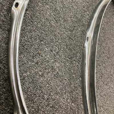 USED - Pair - 18" Tom Drum Hoops - Metal image 2