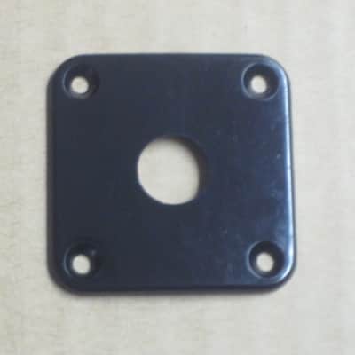 lightly used (lightly relic'd) genuine Gibson PRJP-010 Black Plastic Jack Plate for Les Paul + very clean gold screws (clean or used silver finish screws available upon request) [1990s - 2020s (specifically from 2008)] image 5