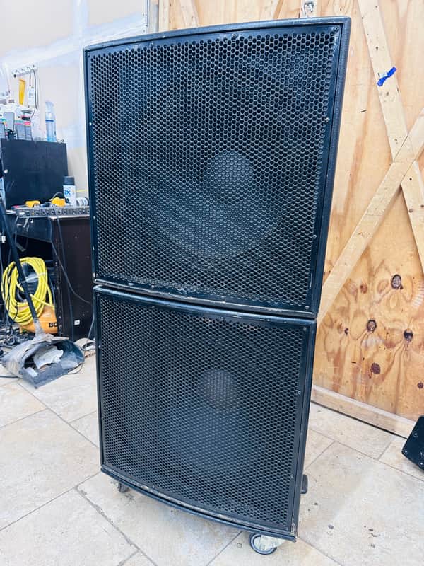 EAW LA118 18" Subwoofers – PAIR - with 2 Dollies - Tested & Working #7 & 8 image 1