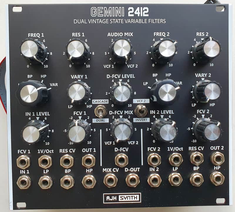 AJH Synth Gemini 2412 Dual Vintage State Variable Filters (Black) image 1