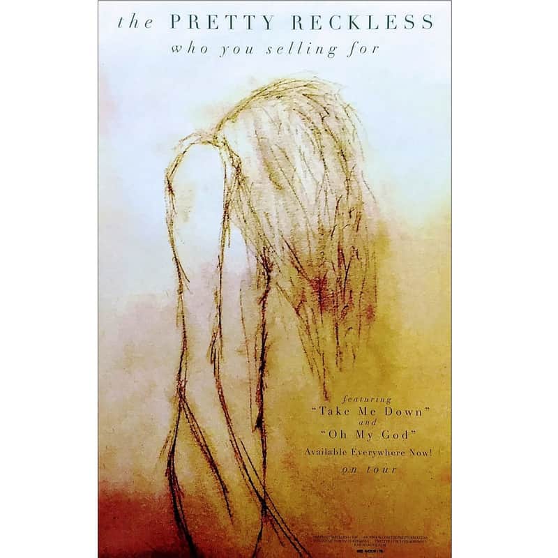 THE PRETTY RECKLESS - Who You Selling For Poster Ltd Ed RARE Tour Poster! HALESTORM IN THIS MOMENT image 1