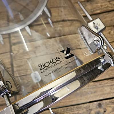 Floor Tom Drum 18" Vintage Zickos Clear Acrylic USED! RKZCK220726 image 4