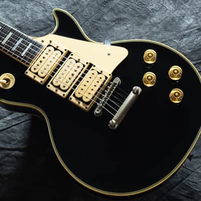 Greco EG-500C 3PU Super Power Les Paul Custom 1980-1982 - Black - VERY GOOD condition image 2