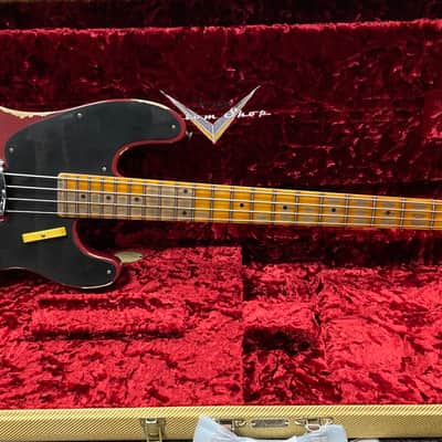FENDER CUSTOM SHOP LIMITED EDITION '53 PRECISION BASS - HEAVY RELIC, AGED CIMARRON RED 2023 - AGED CIMARRON RED image 1