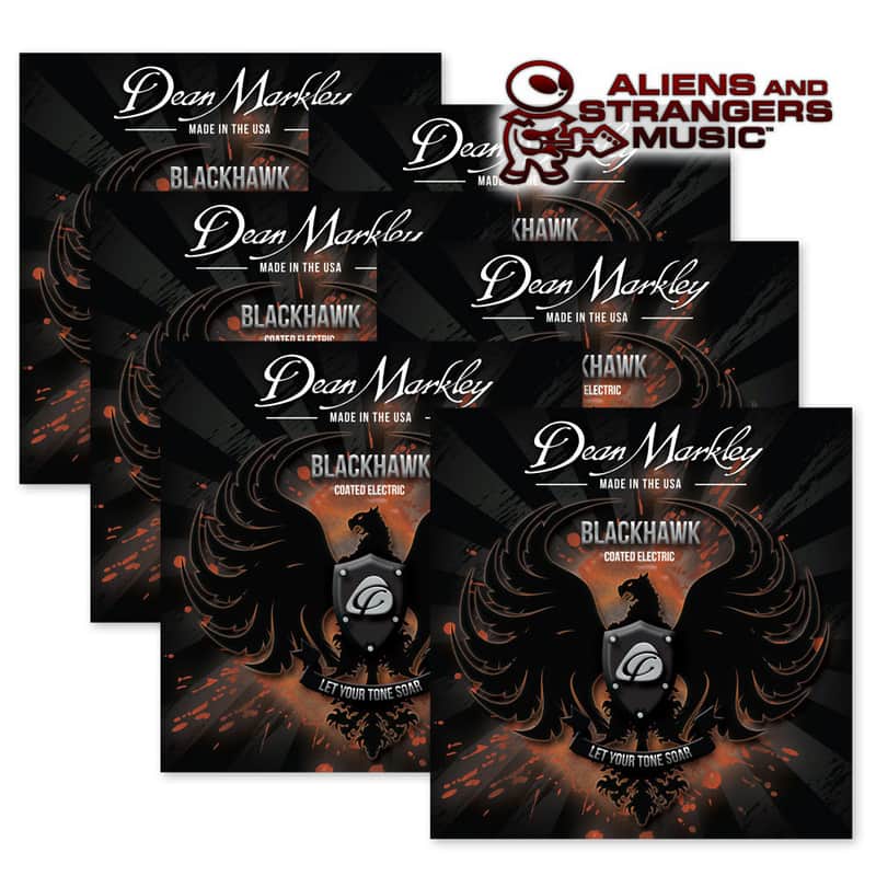 6 Sets! Dean Markley 8001 Blackhawk Coated Regular Electric Strings — 10-46 image 1