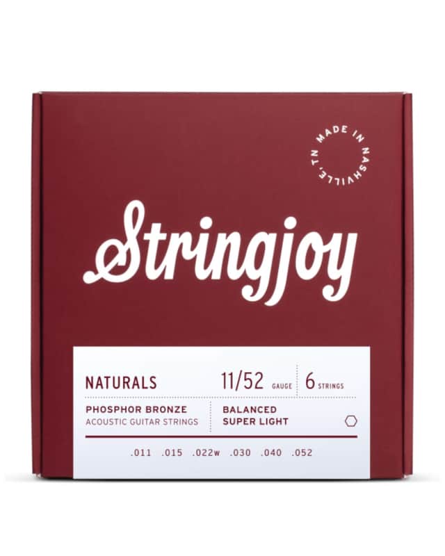 Stringjoy Naturals | Super Light Gauge (11-52) Phosphor Bronze Acoustic Guitar Strings image 1